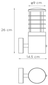 Lucide 14871/01/30 - Aplica perete exterior cu senzor SOLID 1xE27/60W/230V