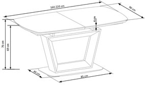 Masă de sufragerie Agate (pentru 6 până la 8 persoane). 796643