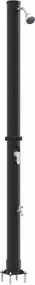 vidaXL Duș Solar Extern Negru 217 cm PVC și Aluminiu