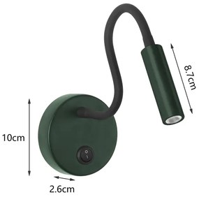 Lampă LED flexibilă de perete Brilagi MAYA LED/3W/230V 4000K verde