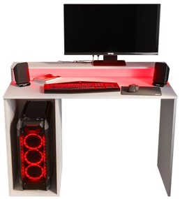 Masă PC pentru gaming Garrick 2 (biely) (cu iluminat LED RGB). 1064136