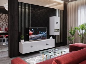 Mobilier living Bladmont (alb + alb lucios). 1007705