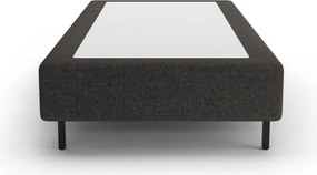 Pat negru tapițat fără tăblie 90x200 cm Whale – Micadoni