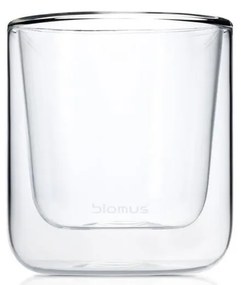 Set 2 pahare pentru cafea din sticlă dublă termorezistentă Blomus Nero, 200 ml