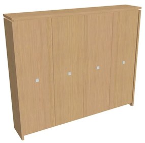 Dulap înalt pentru haine Verno 248 x 46 x 210 cm, stejar deschis