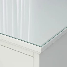 Masuta machiaj cu Oglinda LED si 7 Sertare pentru Cosmetice, Set Masa toaleta 120 cm, Alb, masuta cosmetica, vanity - SEA516