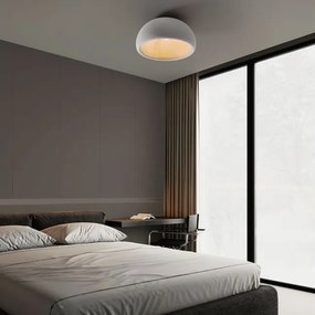 Lustra aplicata tavan cu textura granulata Davo 50cm, gri piatra