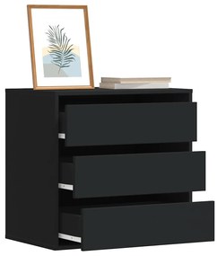vidaXL Dulap colț cu sertare negru 60x41x58 cm lemn prelucrat