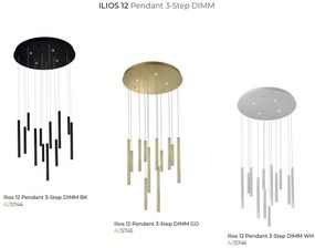 Lustra LED suspendata stil modern ILIOS 12 auriu