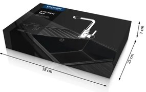 Concept BDG4327BC - Baterie pentru chiuvetă, 27,3 cm, granit/negru