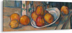Tablou - Paul Cézanne, Still Life with Milk Jug and Fruit, reproducere (120x50 cm)