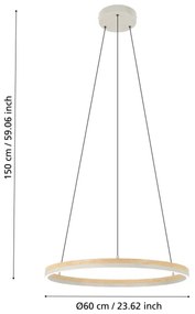Lustră LED dimabilă pe cablu Eglo 39896 CADINARO LED/36W/230V 3000K