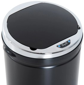 HOMCOM Coș de gunoi automat de 50L cu senzor infraroșu, din oțel și plastic, 30.5x30.5x81.5cm | Aosom Romania