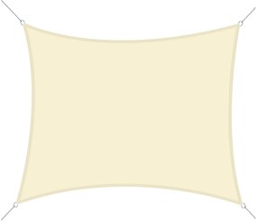 Outsunny Voal de umbra pătrat 3x3m material pentru exterior protecție anti-UV, pentru grădină terasă exterior patio piscină balcon, crem | Aosom Romania
