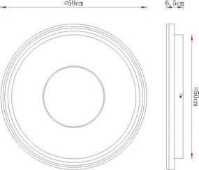 Globo 48558-60 - Plafonieră LED dimabilă EILA LED/60W/230V Ø 59 cm albă+telecomandă