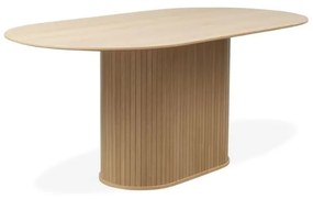 Masă de dining cu blat cu aspect de lemn de stejar 95x180 cm Nola – Unique Furniture