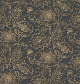 Fototapet, Golden Poppy, Midnight, Rebel Walls