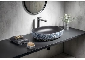 Sapho - Lavoar pentru blat PRIORI 60x40 cm ceramică/negru/albastru
