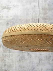 Lustra suspendata eco din bambus Palawan natur, 60x15cm