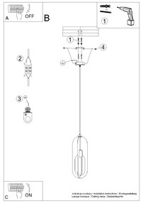 Lustră pe cablu Sollux SL.1360 NICUS 1xE27/15W/230V alb