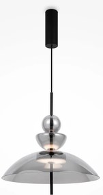 Lustra/Pendul LED design modern decorativ Bangkok 40cm, fumuriu