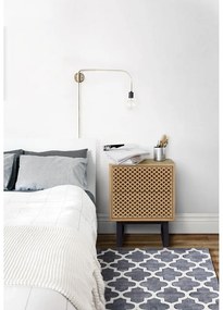 Noptieră în decor de stejar Woodman Camden Diamond Print