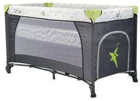 Patut pliant transformabil in tarc copii NOVOKIDS™ Little Star NEST, 60X120 cm, 2 Niveluri, Pliabil, Cu geanta transport inclusa, Fermoar acces