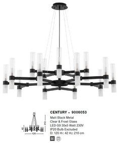 Lustra XL suspendata design modern CENTURY D120cm