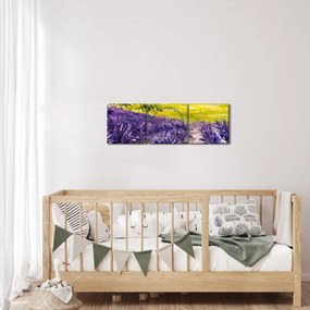 Tablou - Provence, Franța, pictură în ulei (cu ceas) (90x30 cm)
