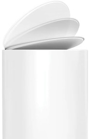 Coș de gunoi alb cu pedală din metal 6 l – simplehuman