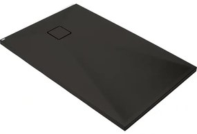 Cadita de dus dreptunghiulara Deante Correo din granit negru 120x70 cm