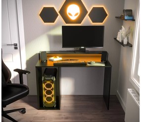 Masă PC pentru gaming Garrick 2 (negru) (cu iluminat LED RGB). 1064135