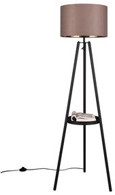 Lampadar negru cu raft (înălțime 152 cm) Colette – Trio