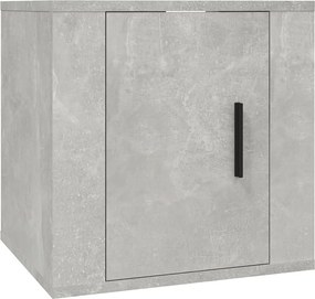 vidaXL Dulap TV montat pe perete, gri beton, 40x34,5x40 cm