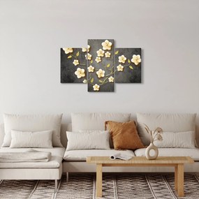 Tablou - Arbust auriu pe fundal negru (90x60 cm)