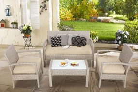 Deuba Set rattan Jamaica - crem
