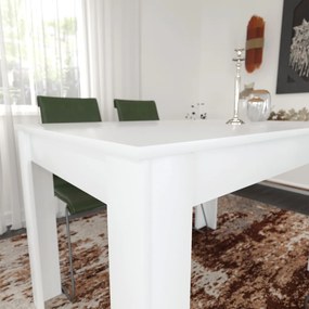 Masă de sufragerie Single Shiny White