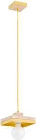 Pendul MIKO pe cablu 1xE27/15W/230V galben/bej