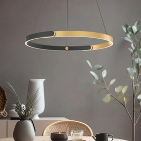 Lustră LED pe cablu Zuma Line MD4417-1M-3BGD LINOS LED/30W/230V negru/auriu