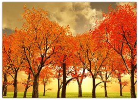 Tablou pe sticlă - Toamna (70x50 cm)