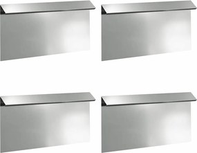 vidaXL Gard pentru melci 4 pcs Argintiu 50 x 3,5 x 25 cm