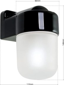 Aplica de perete design minimalist din ceramica neagra OSTIA