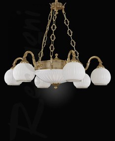 Lustra clasia din alama 6+2 design italian 9300