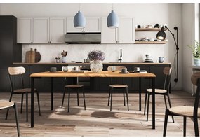 Masă dining din lemn de stejar 90x160 cm Abies – The Beds