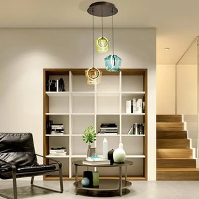 Lustra cu 3 pendule LED design decorativ Ingrid 3L color