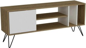 Comoda TV MISTICO-140, nuc/negru/alb, PAL melaminat, 140x36x59 cm