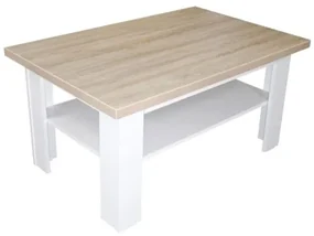 Masuta cafea Lisolo Sonoma cu Alb, 100 x 65 x 50 cm