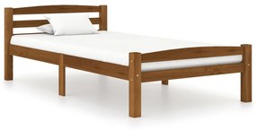 322076 vidaXL Cadru de pat, maro miere, 100x200 cm, lemn masiv de pin
