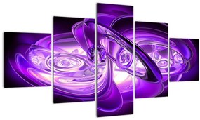 Tablou fractalilor în violet (125x70 cm), în 40 de alte dimensiuni noi