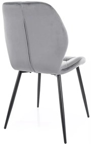 Scaun Rick velvet gri/negru Blu14